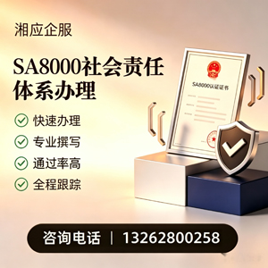 泸州SA8000社会责任体系认证服务